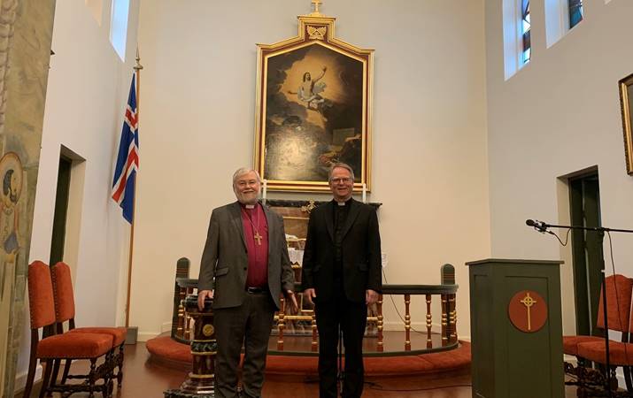 Sr. Kristján Valur og sr. Jón Helgi í Hafnarfjarðarkirkju