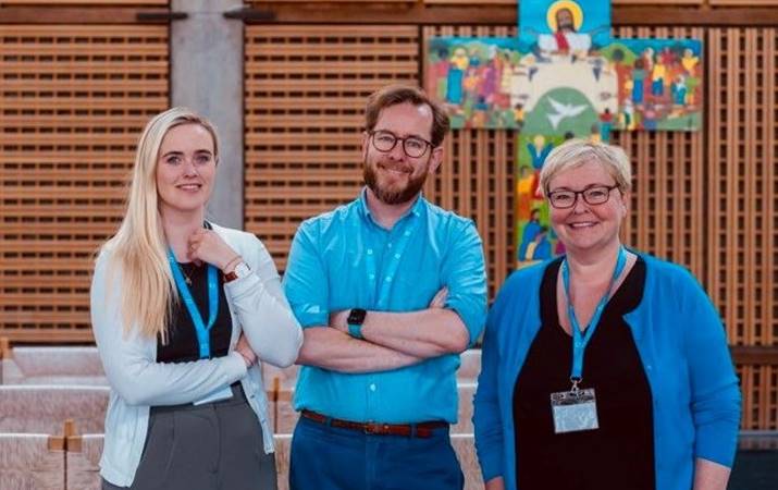 Frá vinstri: sr. Þuríður Wiium Árnadóttir, sr. Árni Svanur Daníelsson og Magnea Sverrisdóttir, djákni - mynd: LWF