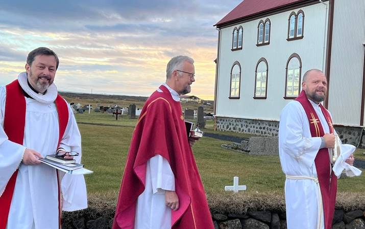 Sr. Hans Guðberg, sr. Bolli og sr. Arnór