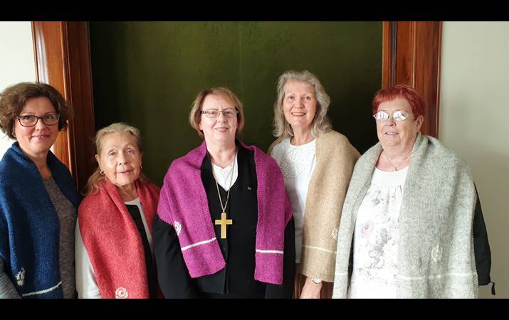 Fra vinstri: dr. María Ágústsdóttir, Þórunn Ísfeld Þorsteinsdóttir, biskup Íslands, Þórdís Ásgeirsdótti og Fríða Bjarnadóttir